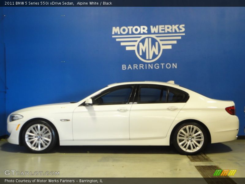 Alpine White / Black 2011 BMW 5 Series 550i xDrive Sedan