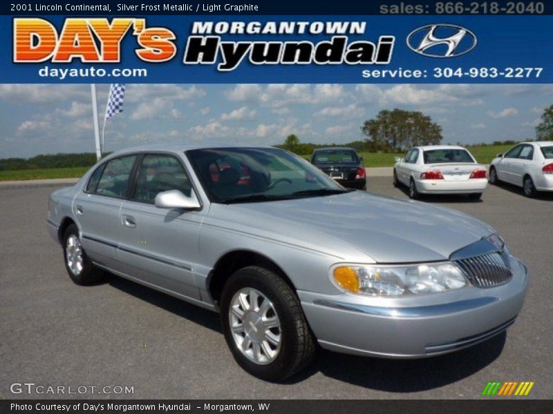 Silver Frost Metallic / Light Graphite 2001 Lincoln Continental