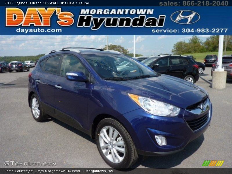 Iris Blue / Taupe 2013 Hyundai Tucson GLS AWD