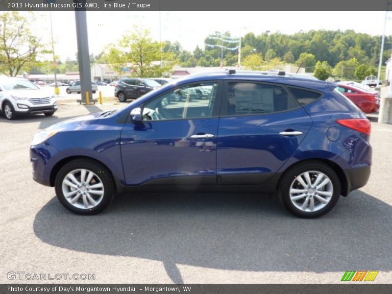 Iris Blue / Taupe 2013 Hyundai Tucson GLS AWD