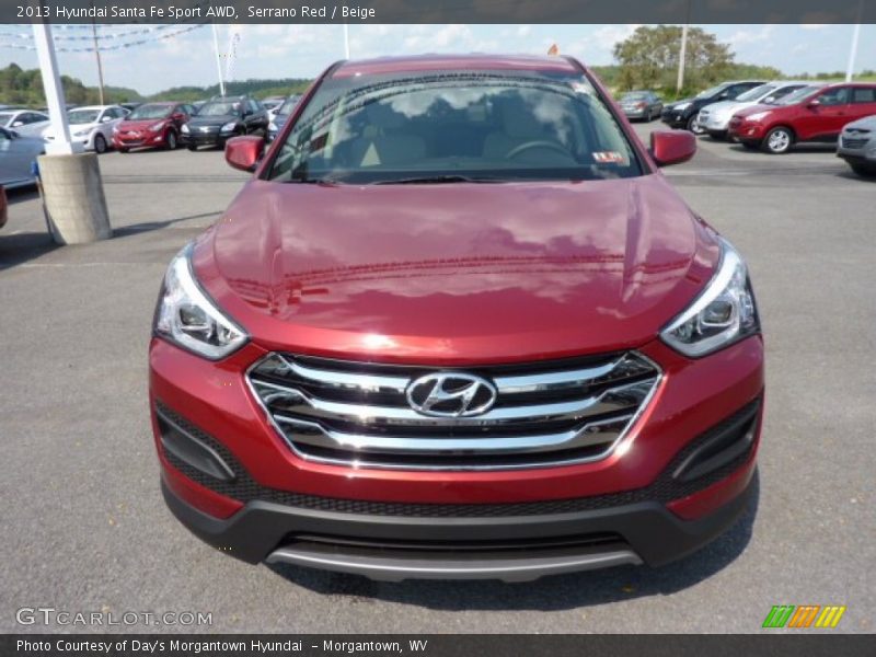 Serrano Red / Beige 2013 Hyundai Santa Fe Sport AWD