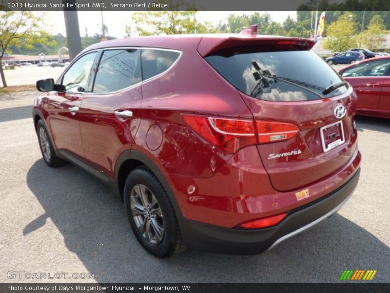 Serrano Red / Beige 2013 Hyundai Santa Fe Sport AWD