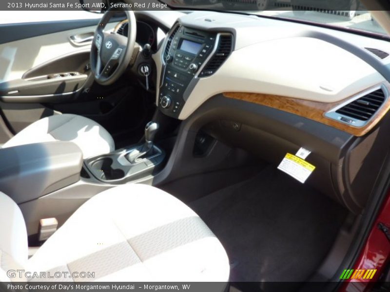 Serrano Red / Beige 2013 Hyundai Santa Fe Sport AWD