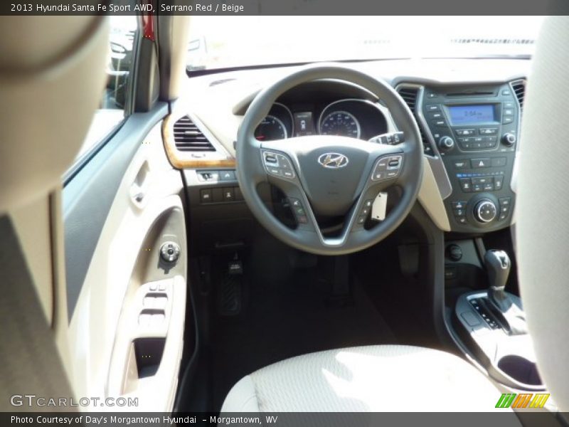 Serrano Red / Beige 2013 Hyundai Santa Fe Sport AWD
