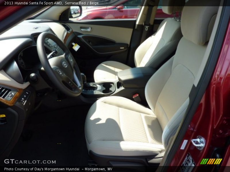 Serrano Red / Beige 2013 Hyundai Santa Fe Sport AWD