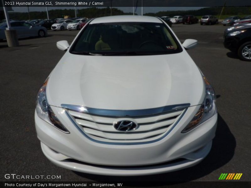 Shimmering White / Camel 2013 Hyundai Sonata GLS
