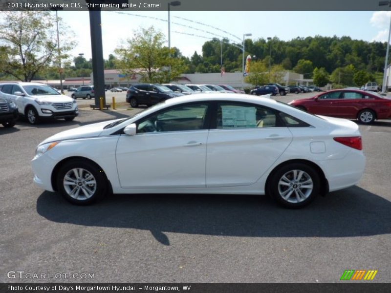 Shimmering White / Camel 2013 Hyundai Sonata GLS