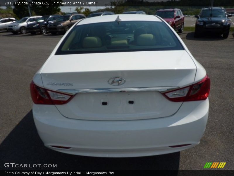 Shimmering White / Camel 2013 Hyundai Sonata GLS