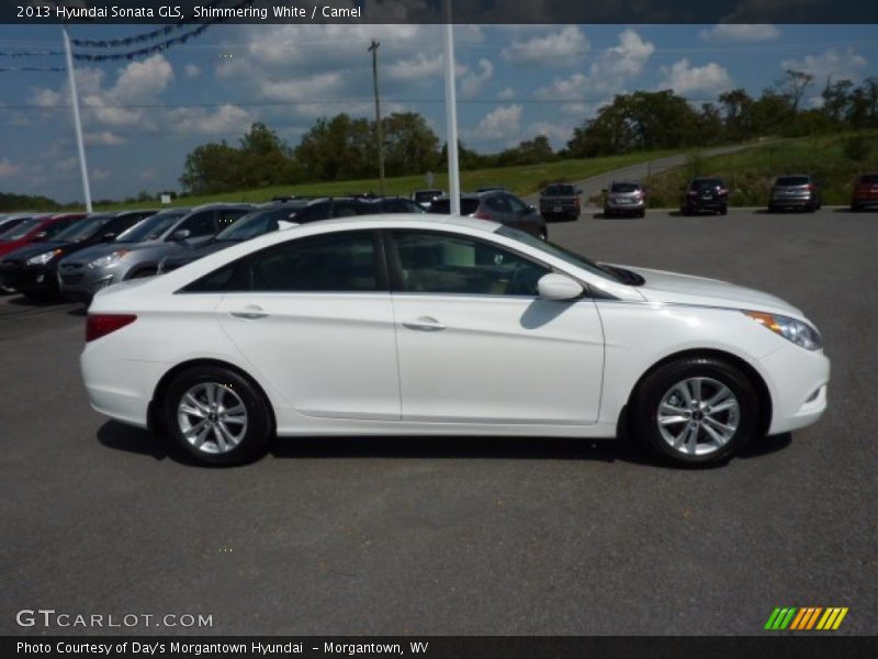 Shimmering White / Camel 2013 Hyundai Sonata GLS