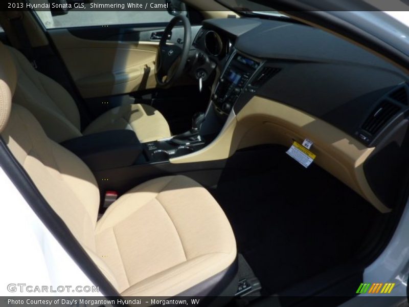 Shimmering White / Camel 2013 Hyundai Sonata GLS