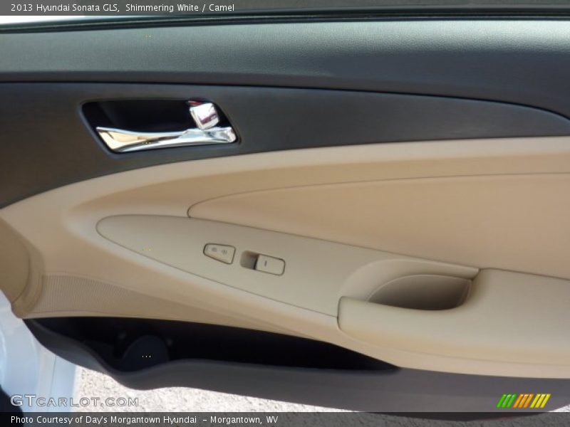 Shimmering White / Camel 2013 Hyundai Sonata GLS