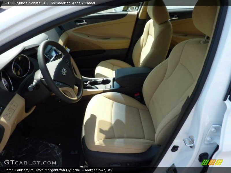 Shimmering White / Camel 2013 Hyundai Sonata GLS