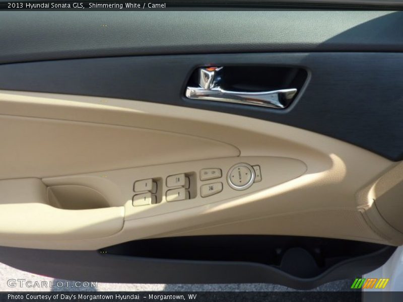 Shimmering White / Camel 2013 Hyundai Sonata GLS