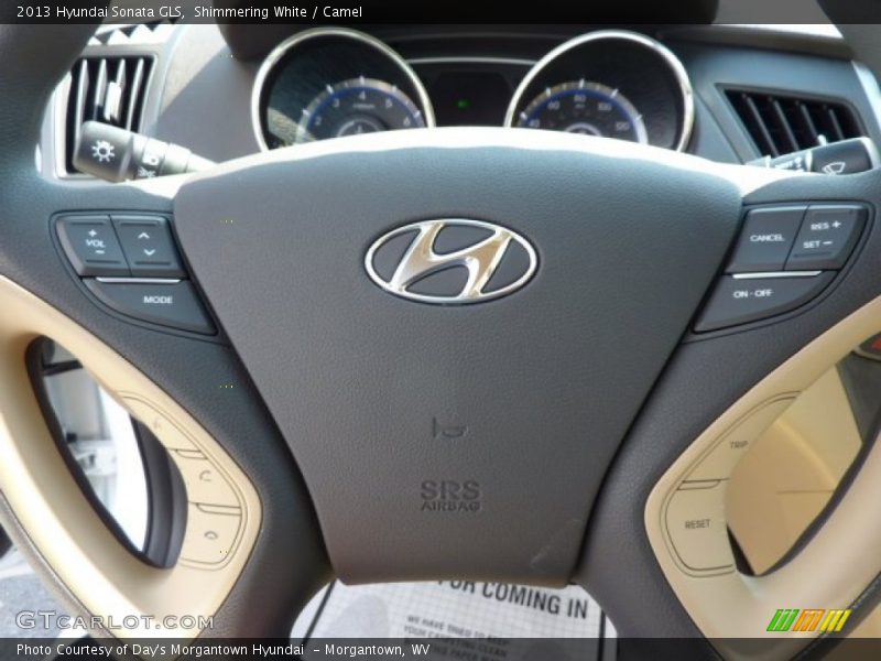 Shimmering White / Camel 2013 Hyundai Sonata GLS