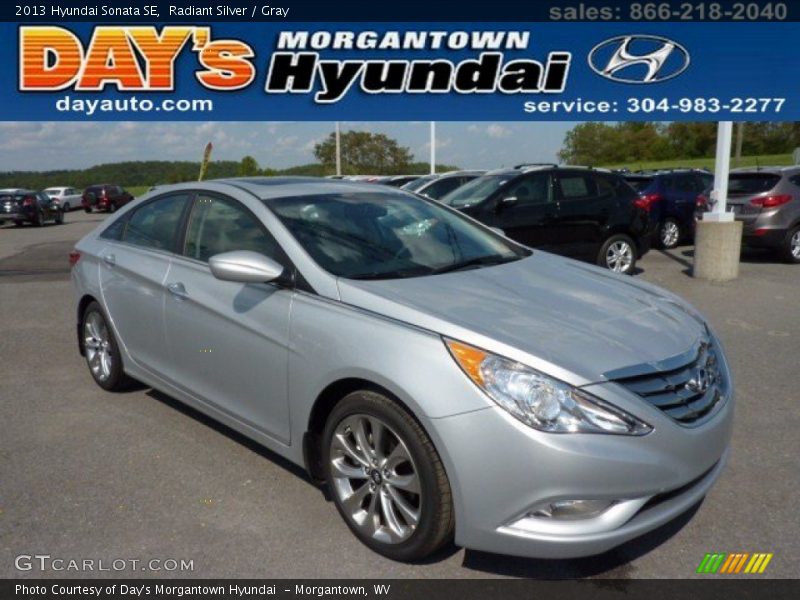 Radiant Silver / Gray 2013 Hyundai Sonata SE