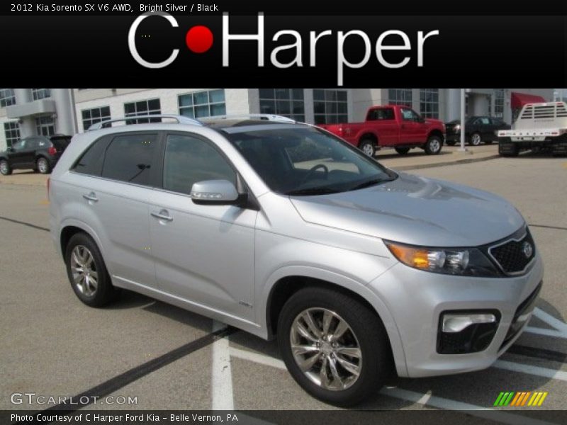 Bright Silver / Black 2012 Kia Sorento SX V6 AWD