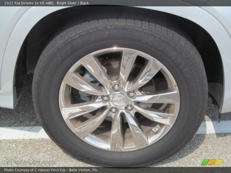 Bright Silver / Black 2012 Kia Sorento SX V6 AWD