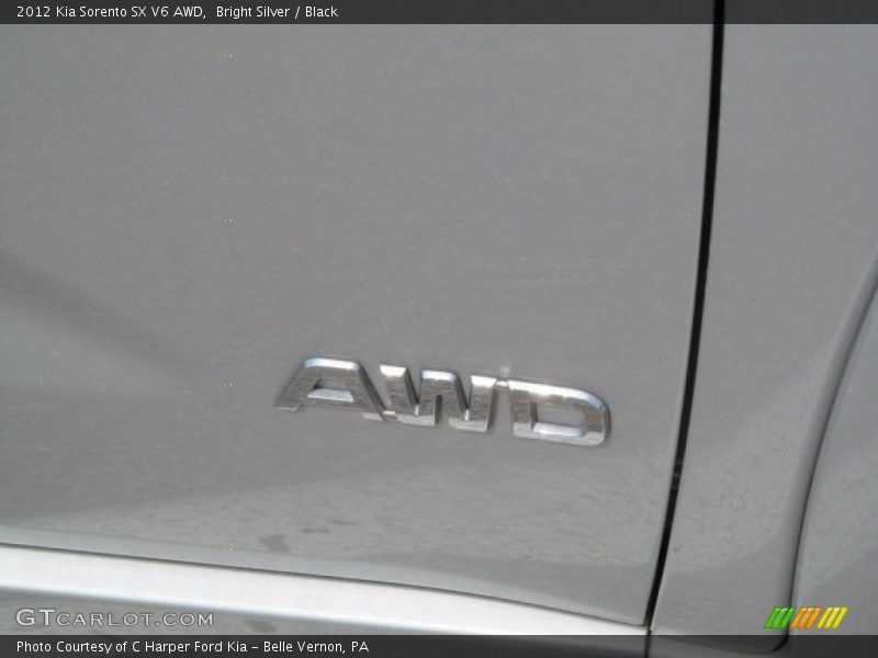 Bright Silver / Black 2012 Kia Sorento SX V6 AWD