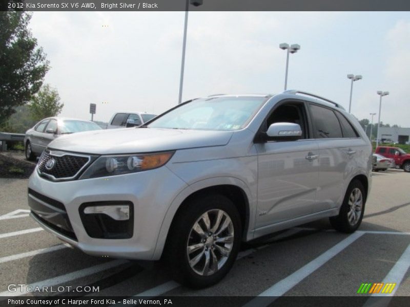Bright Silver / Black 2012 Kia Sorento SX V6 AWD