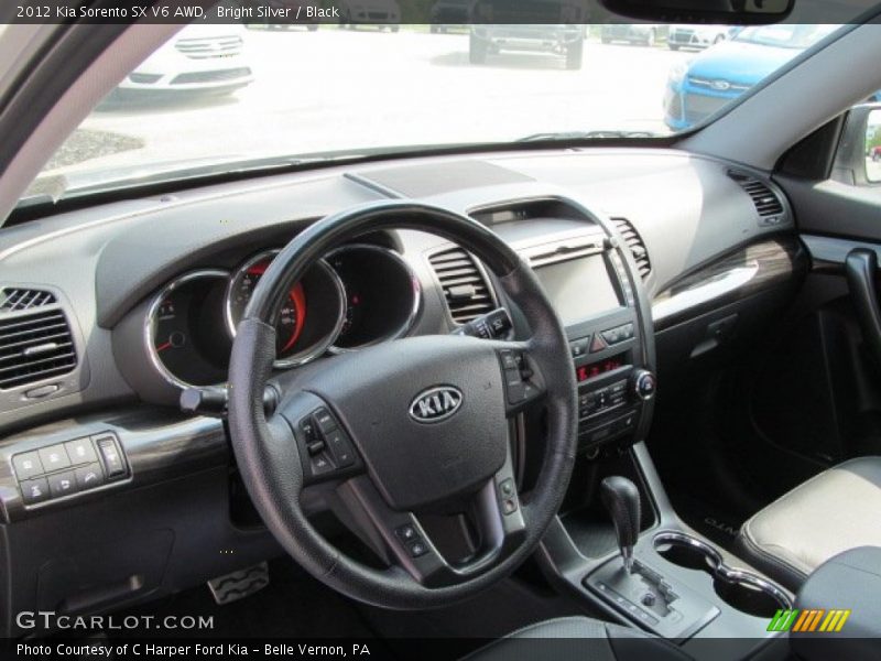 Bright Silver / Black 2012 Kia Sorento SX V6 AWD