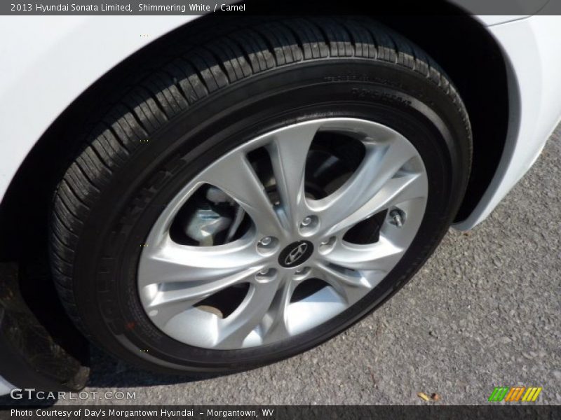 Shimmering White / Camel 2013 Hyundai Sonata Limited
