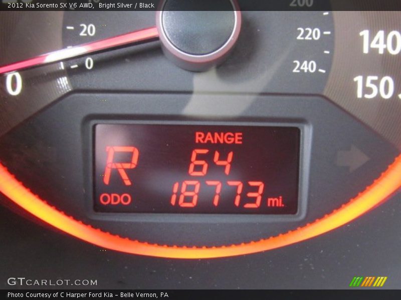 Bright Silver / Black 2012 Kia Sorento SX V6 AWD