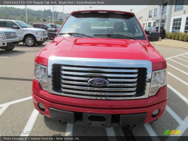 Bright Red / Stone/Medium Stone 2009 Ford F150 STX Regular Cab 4x4