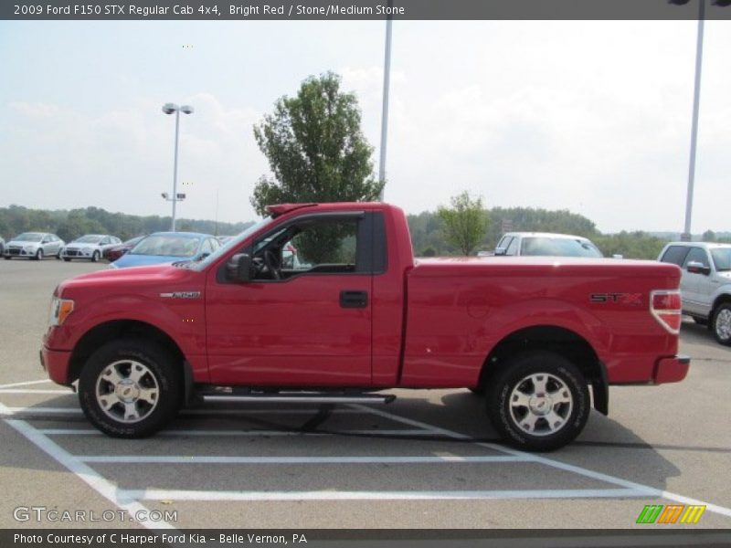 Bright Red / Stone/Medium Stone 2009 Ford F150 STX Regular Cab 4x4