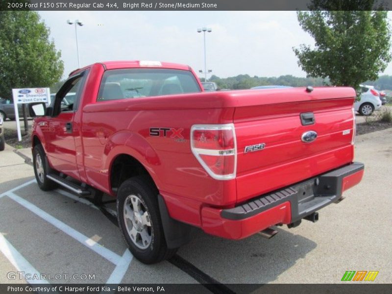 Bright Red / Stone/Medium Stone 2009 Ford F150 STX Regular Cab 4x4