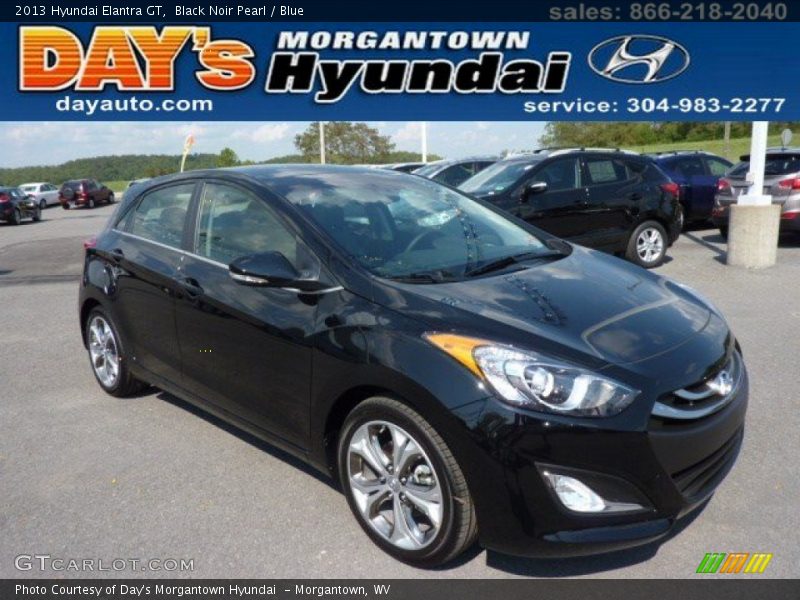Black Noir Pearl / Blue 2013 Hyundai Elantra GT