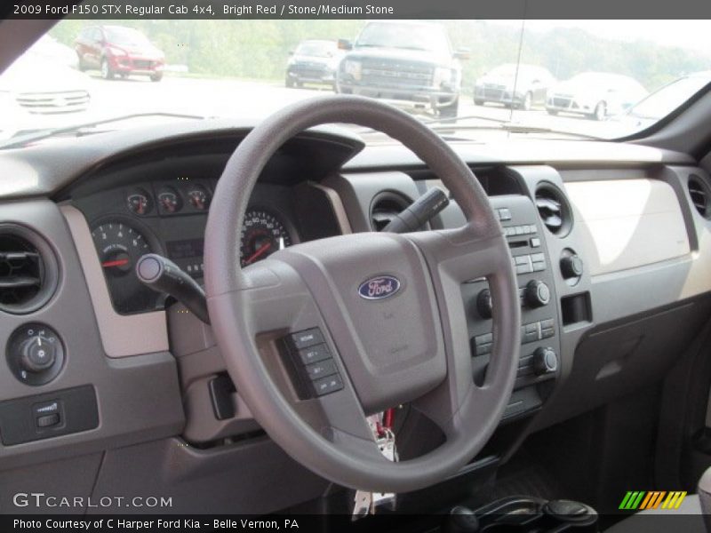 Bright Red / Stone/Medium Stone 2009 Ford F150 STX Regular Cab 4x4