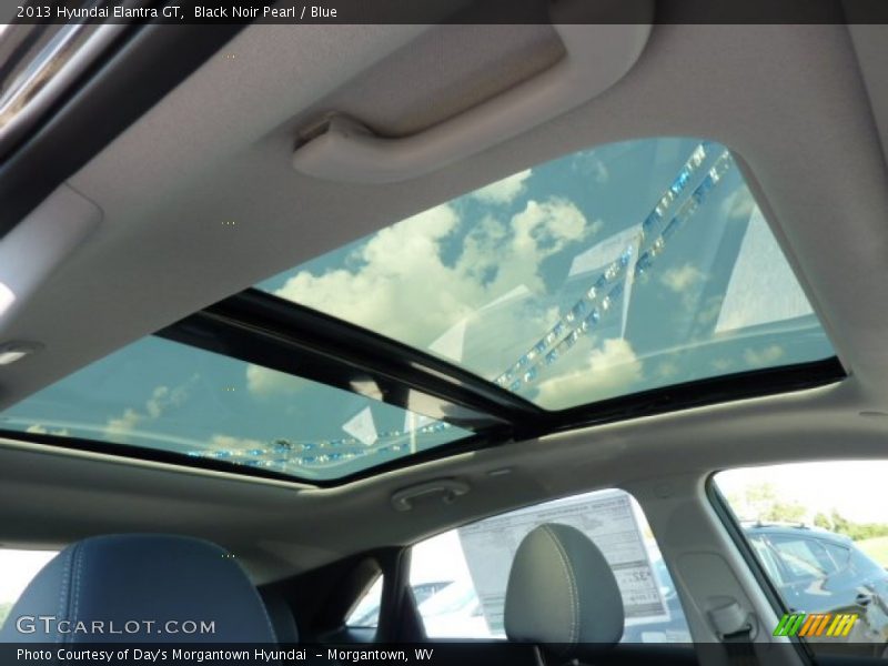 Black Noir Pearl / Blue 2013 Hyundai Elantra GT