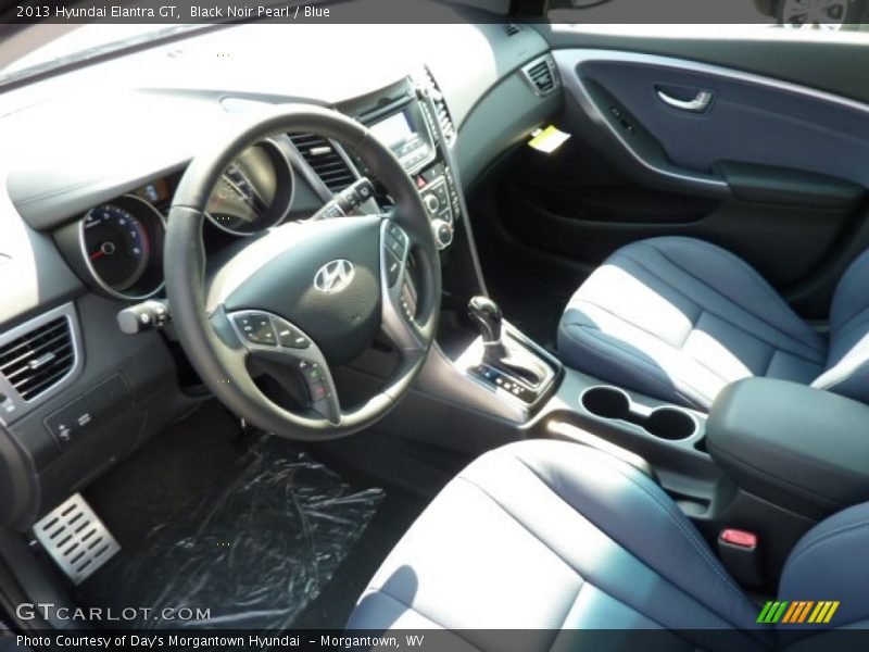 Black Noir Pearl / Blue 2013 Hyundai Elantra GT