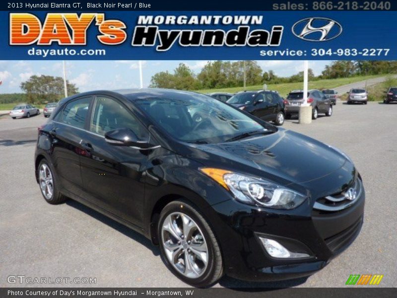 Black Noir Pearl / Blue 2013 Hyundai Elantra GT