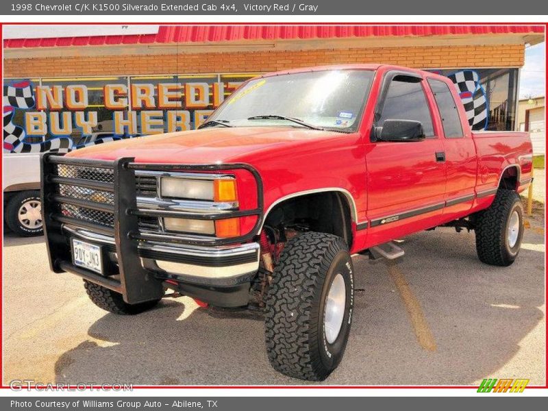 Victory Red / Gray 1998 Chevrolet C/K K1500 Silverado Extended Cab 4x4