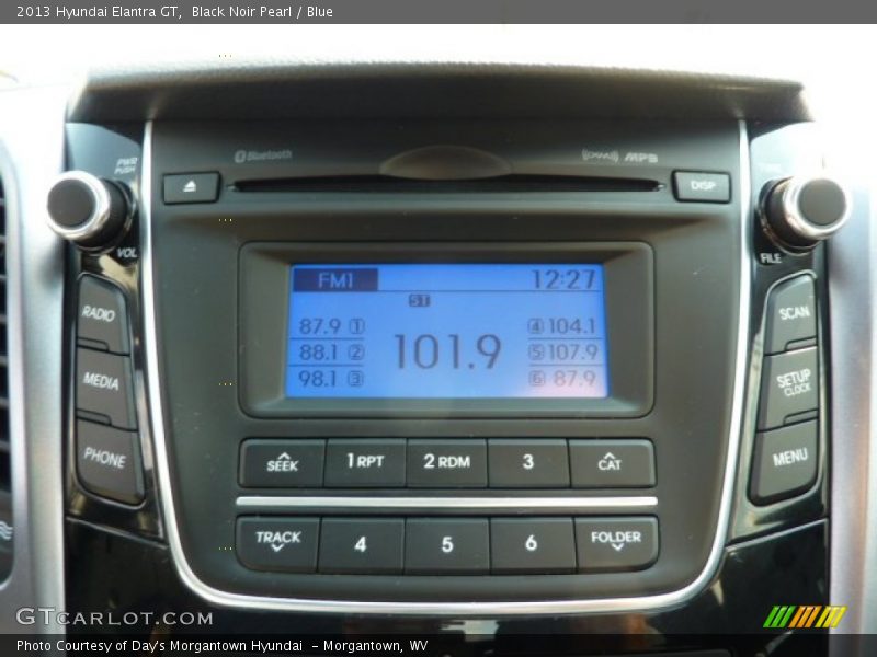 Black Noir Pearl / Blue 2013 Hyundai Elantra GT