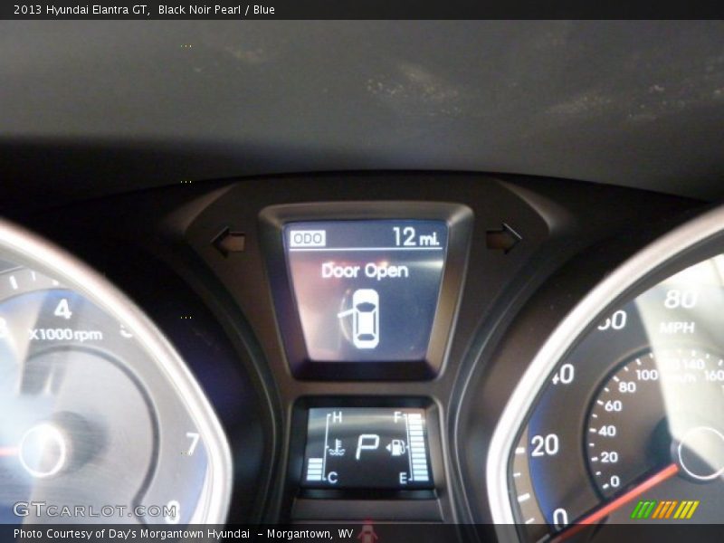 Black Noir Pearl / Blue 2013 Hyundai Elantra GT