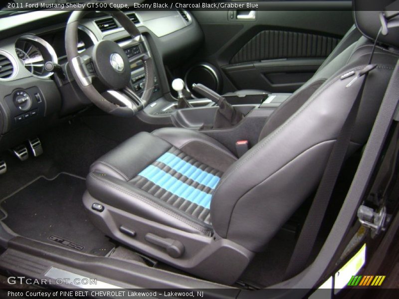  2011 Mustang Shelby GT500 Coupe Charcoal Black/Grabber Blue Interior