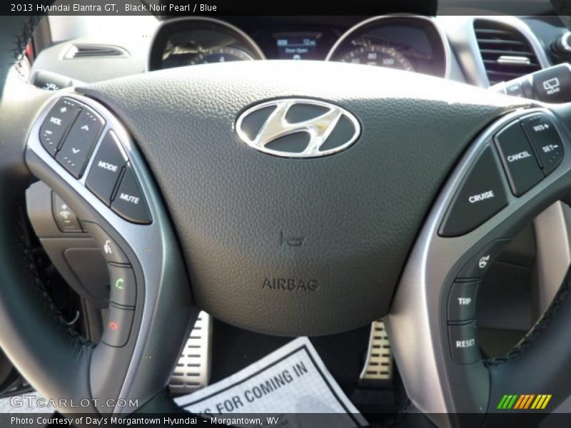 Black Noir Pearl / Blue 2013 Hyundai Elantra GT