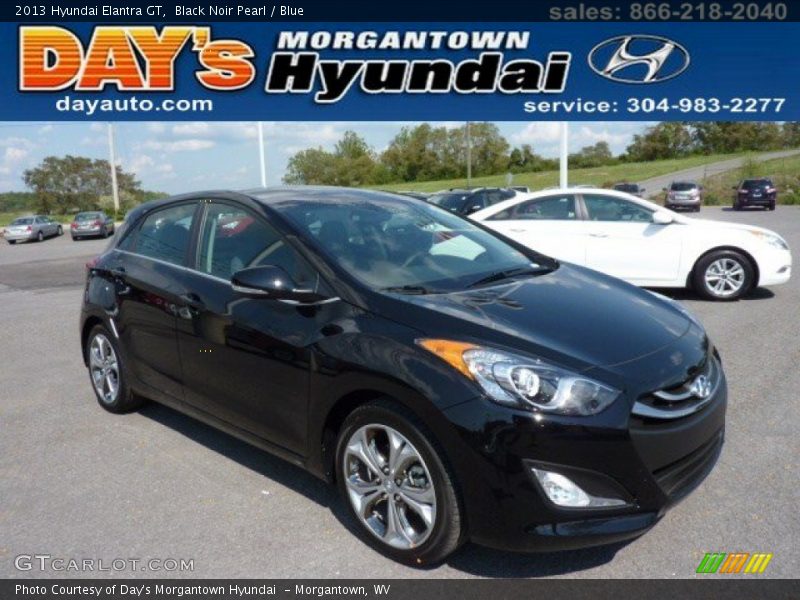 Black Noir Pearl / Blue 2013 Hyundai Elantra GT