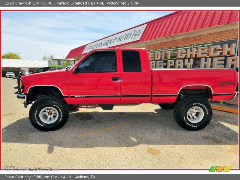 Victory Red / Gray 1998 Chevrolet C/K K1500 Silverado Extended Cab 4x4