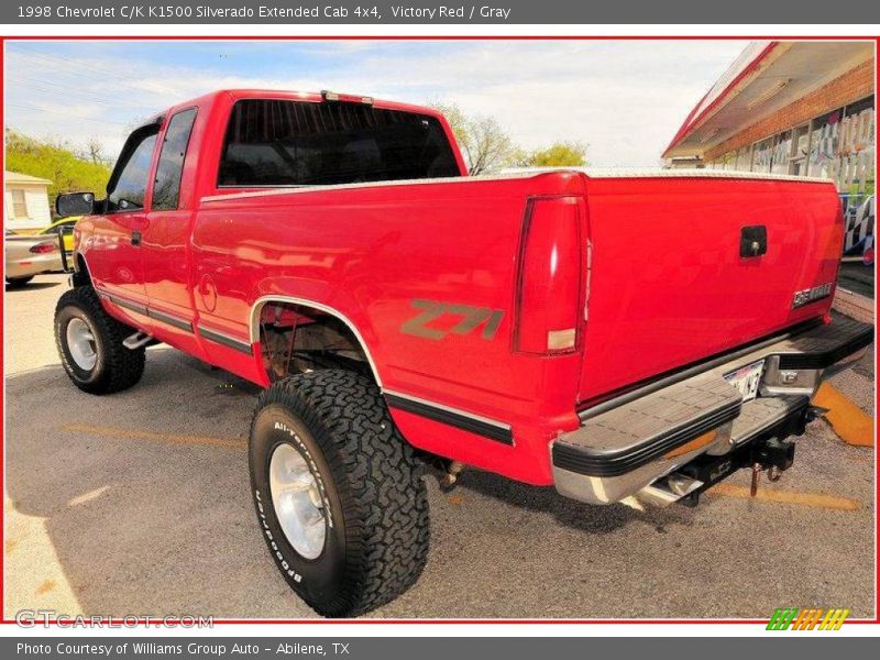 Victory Red / Gray 1998 Chevrolet C/K K1500 Silverado Extended Cab 4x4