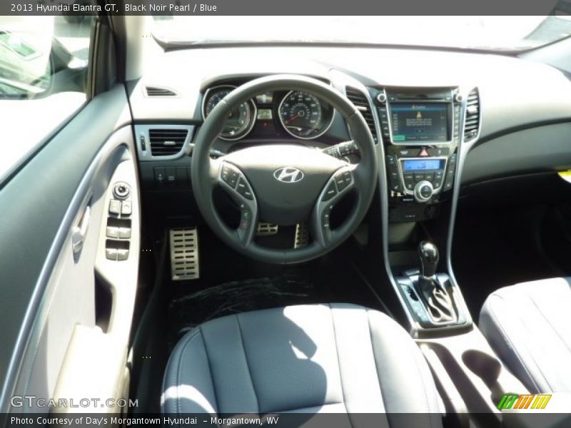Black Noir Pearl / Blue 2013 Hyundai Elantra GT