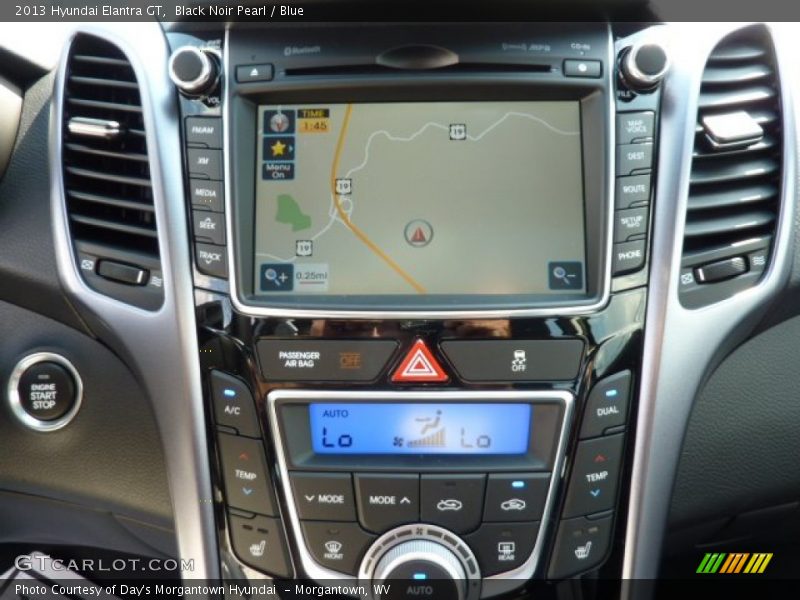Black Noir Pearl / Blue 2013 Hyundai Elantra GT