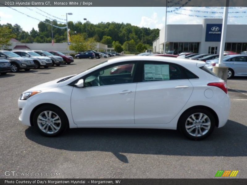 Monaco White / Beige 2013 Hyundai Elantra GT