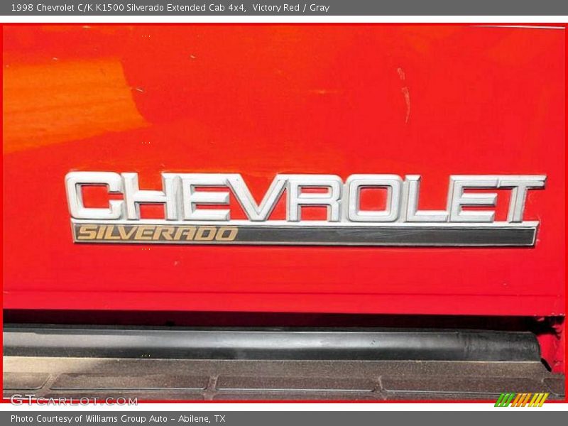 Victory Red / Gray 1998 Chevrolet C/K K1500 Silverado Extended Cab 4x4