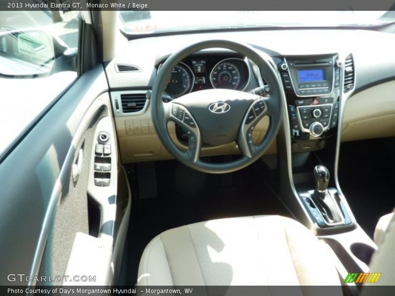 Monaco White / Beige 2013 Hyundai Elantra GT