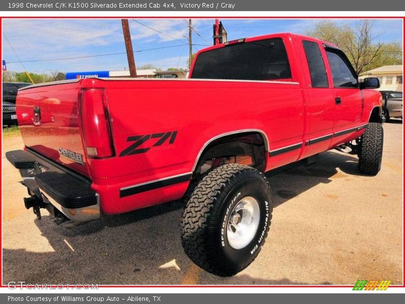 Victory Red / Gray 1998 Chevrolet C/K K1500 Silverado Extended Cab 4x4