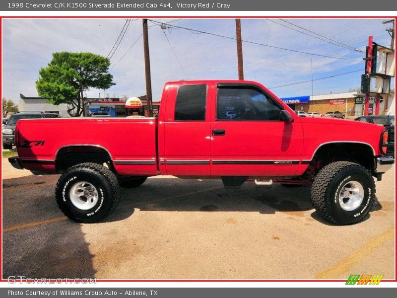 Victory Red / Gray 1998 Chevrolet C/K K1500 Silverado Extended Cab 4x4