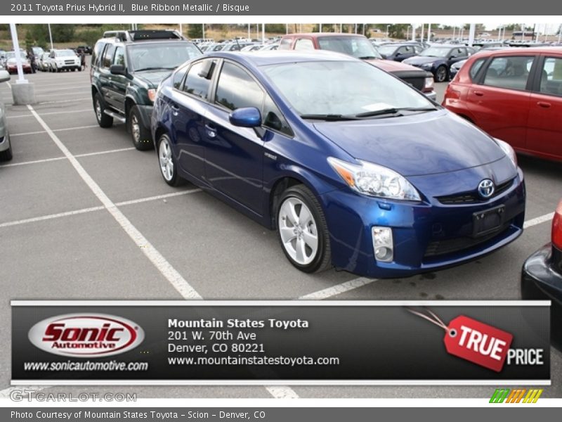 Blue Ribbon Metallic / Bisque 2011 Toyota Prius Hybrid II